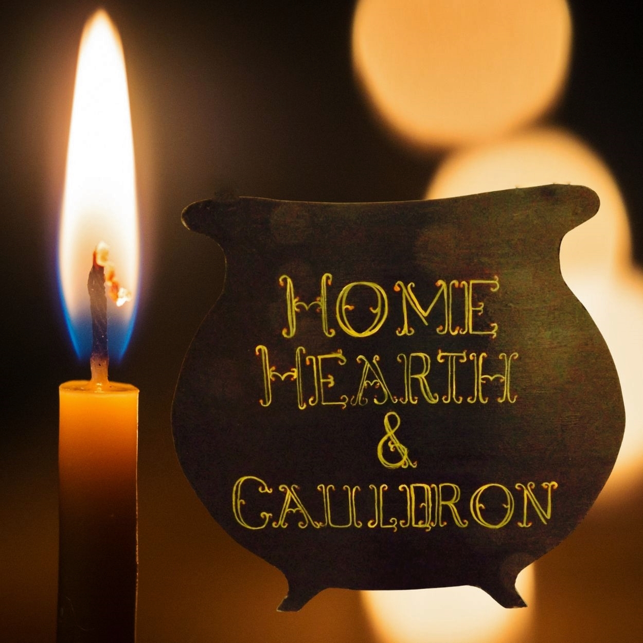 home hearth cauldron logo logo